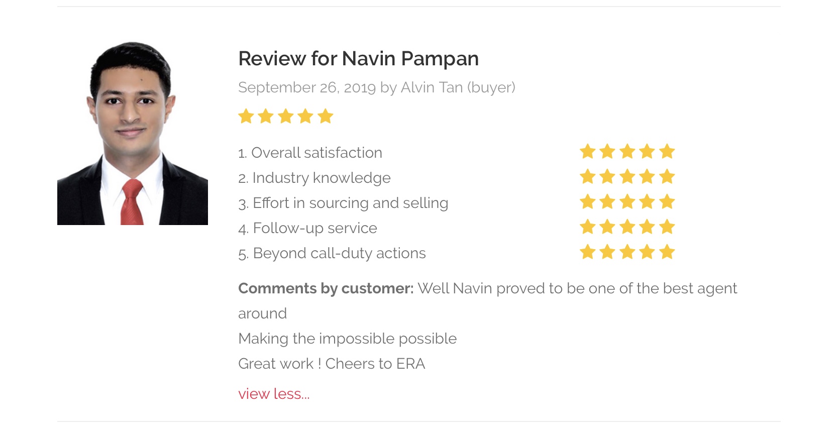 5 Stars Review by Alvin Tan